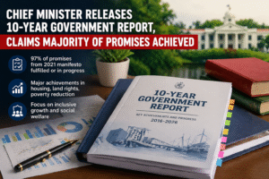 Chief Minister Releases 10-Year Government Report, Claims Majority of Promises Achieved