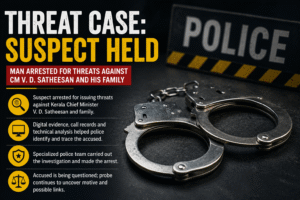 Threat Case: Suspect Held.updated news with the title in 300 words