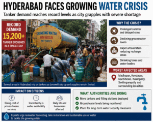 Hyderabad Faces Growing Water Crisis as Tanker Demand Reaches Record Levels