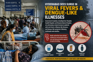 Hyderabad Hospitals Report Sharp Rise in Viral Fevers Amid Monsoon Season