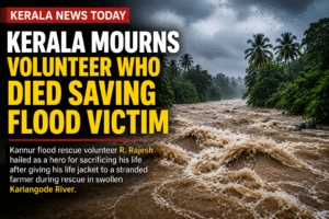 Kerala Mourns Volunteer Who Sacrificed His Life Saving Flood Victim